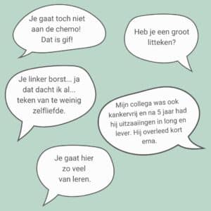reacties uit omgeving na kanker